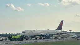 Delta plane tire blows on landing at Atlanta airport, 1 person injured